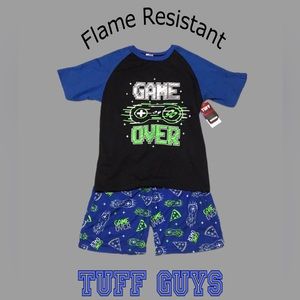 NWT TUFF GUYS 2-Piece Boys Flame Resistant Sleepwear, Size‎ 14/16